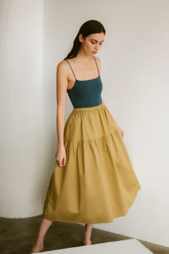 Organic Cotton Gathered Skirt