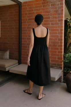 Organic Cotton Jersey Midi Dress