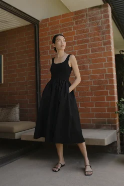 Organic Cotton Jersey Midi Dress