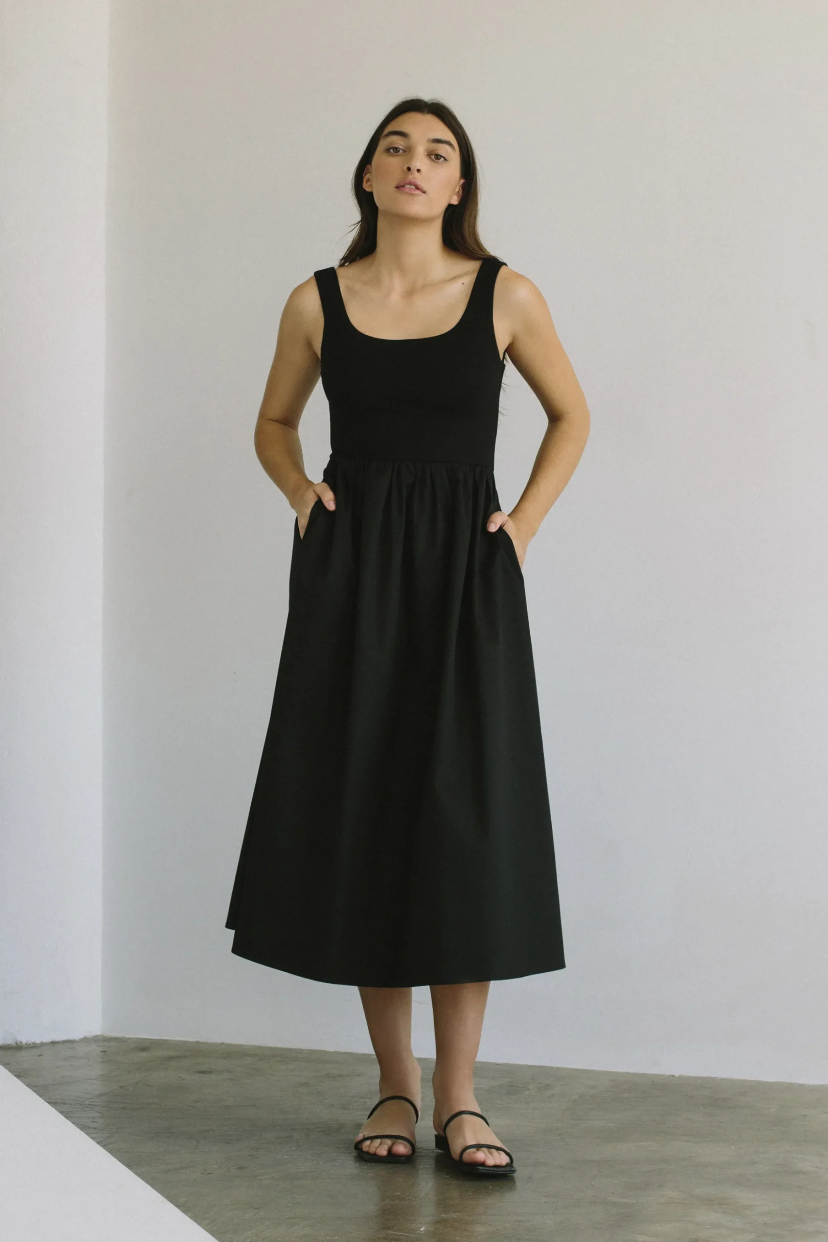 Organic Cotton Jersey Midi Dress
