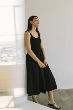 Organic Cotton Jersey Midi Dress