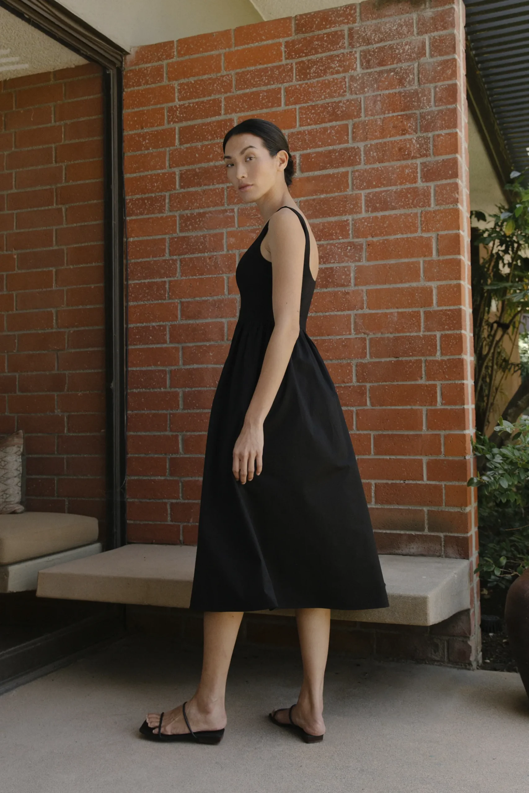 Organic Cotton Jersey Midi Dress