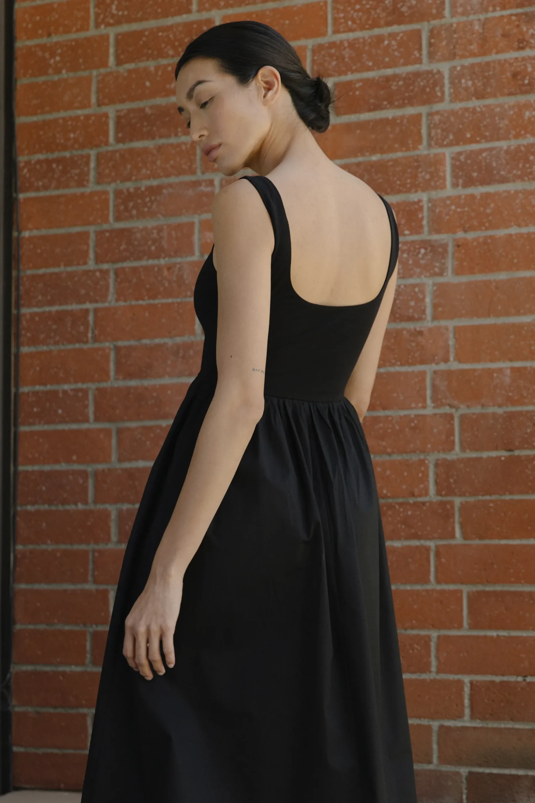 Organic Cotton Jersey Midi Dress