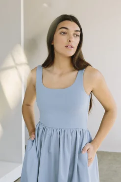 Organic Cotton Jersey Midi Dress