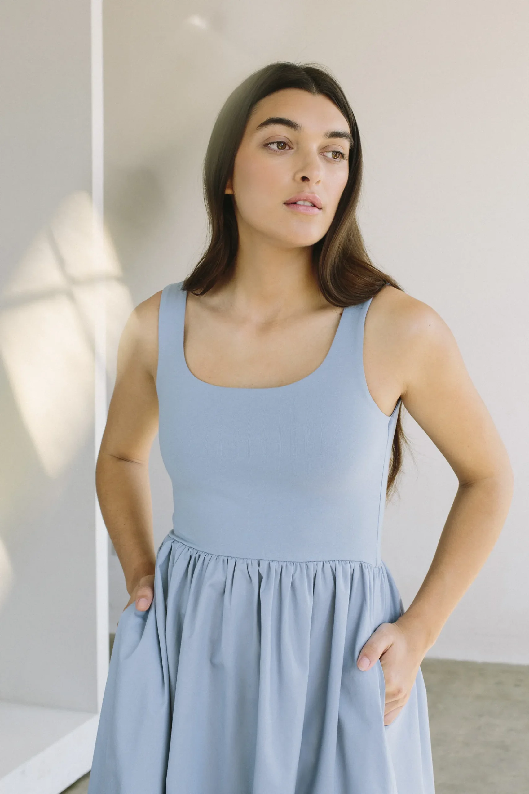 Organic Cotton Jersey Midi Dress