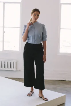 Organic Cotton Mandarin Collar Shirt