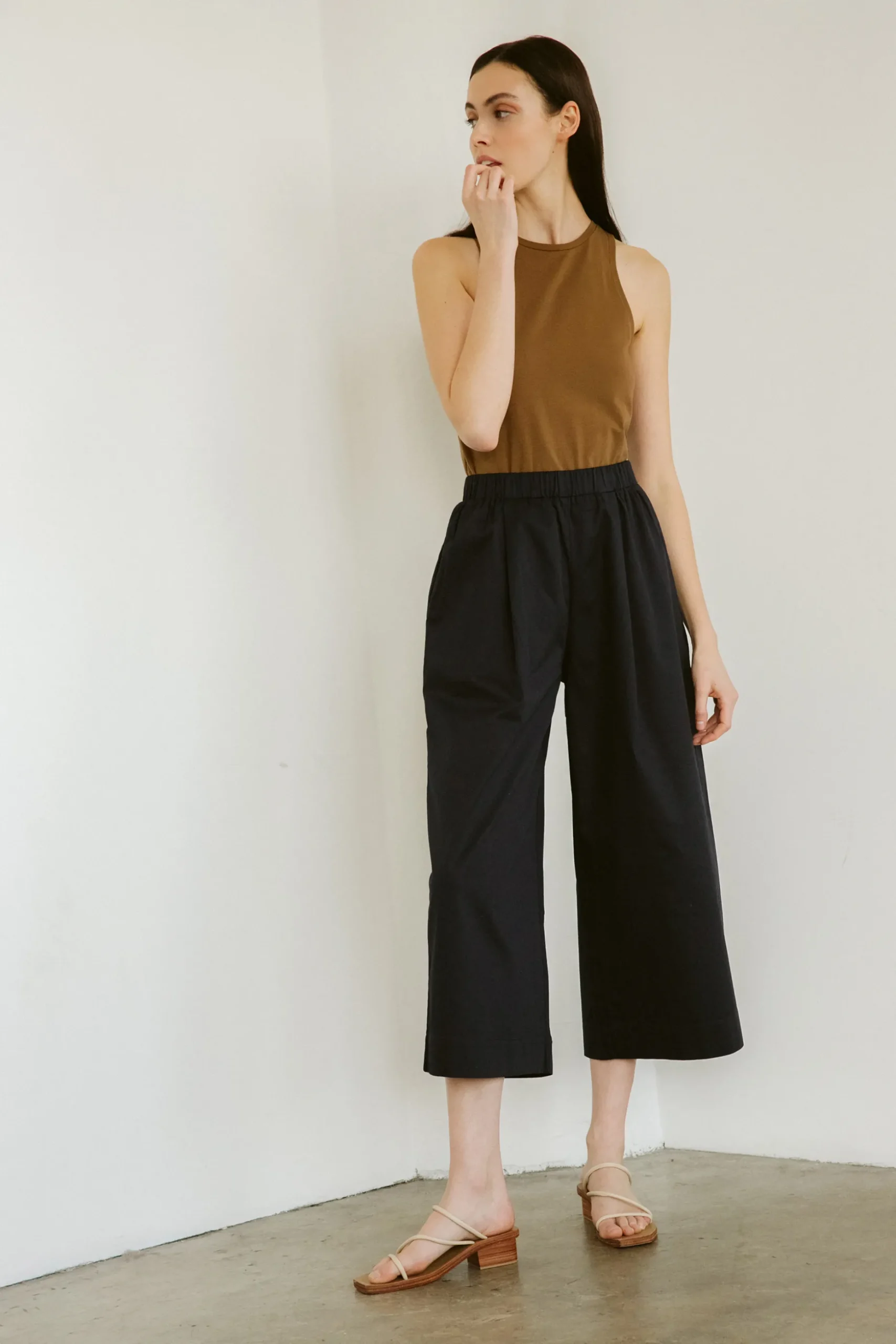 Organic Cotton Pleat Culottes