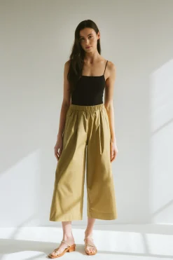 Organic Cotton Pleat Culottes