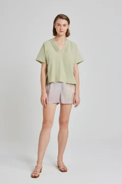 Pintuck Rayon Top