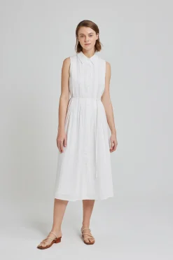 Pintuck Shirt Dress