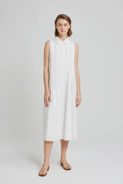 Pintuck Shirt Dress