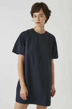Pleat Sleeve Shift Dress