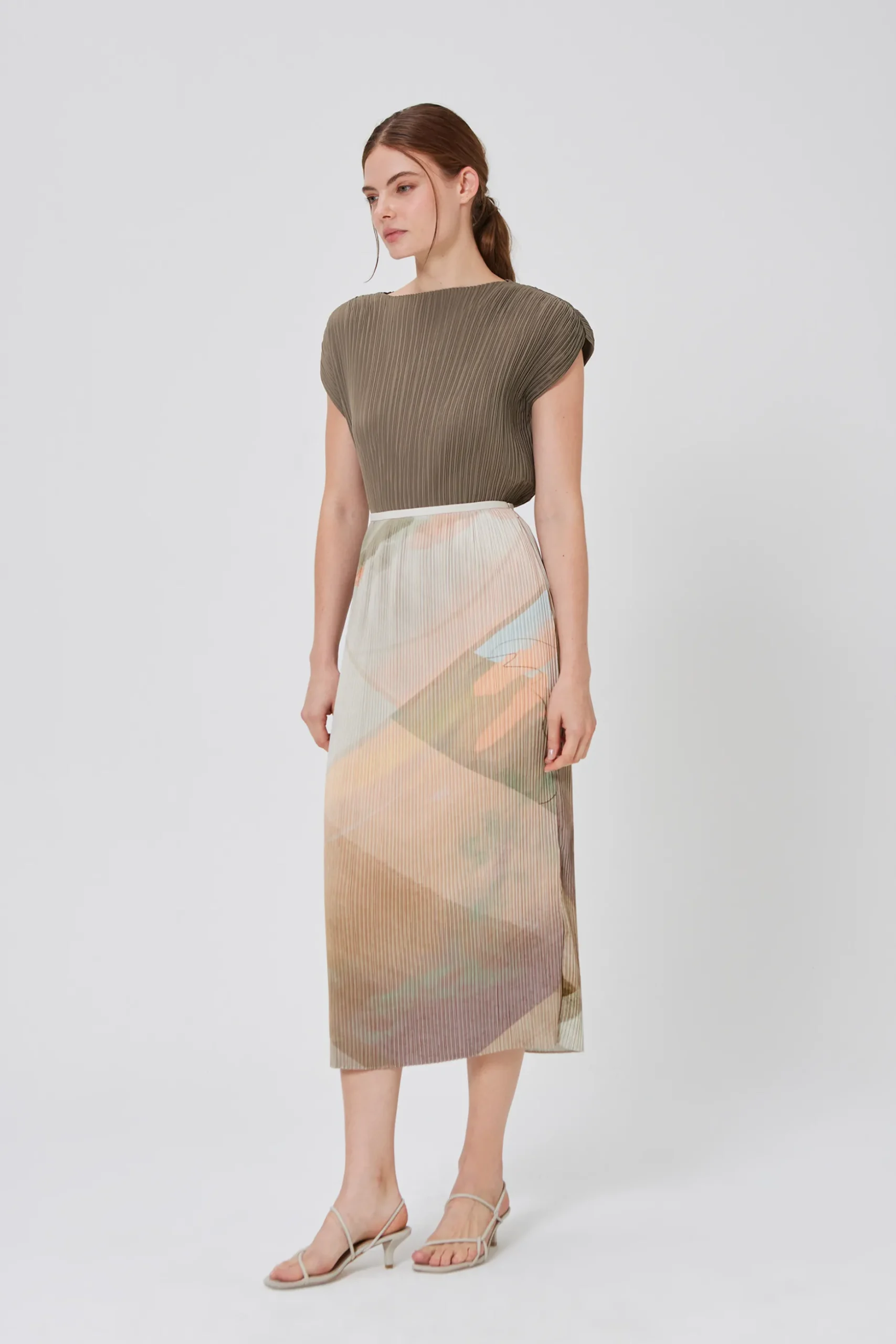 Pleated Kaftan Top