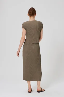 Pleated Kaftan Top