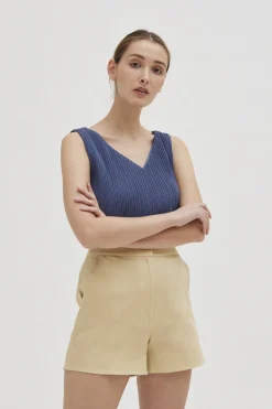 Pleated Shift Top