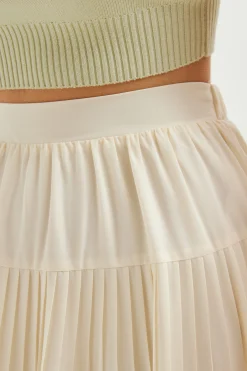 Pleated Tiered Skirt