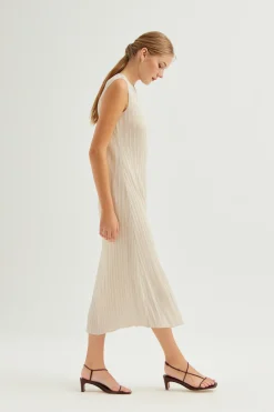 Plissé Pleated Dress