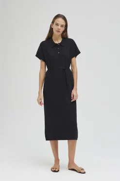 Polo Knit Midi Dress