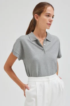 Polo Knit Top
