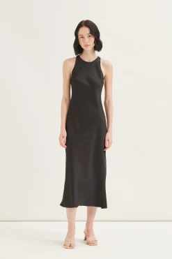 Racerback Bias-Cut Slip Dress