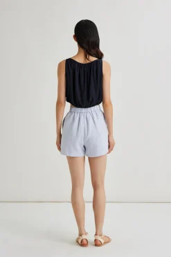 Rayon Bubble Crop Top