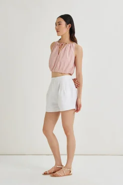 Rayon Bubble Crop Top