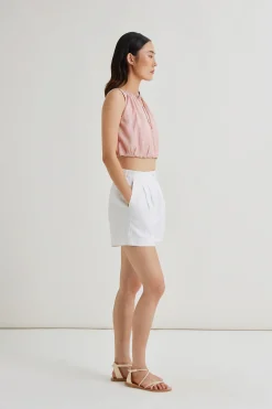 Rayon Bubble Crop Top