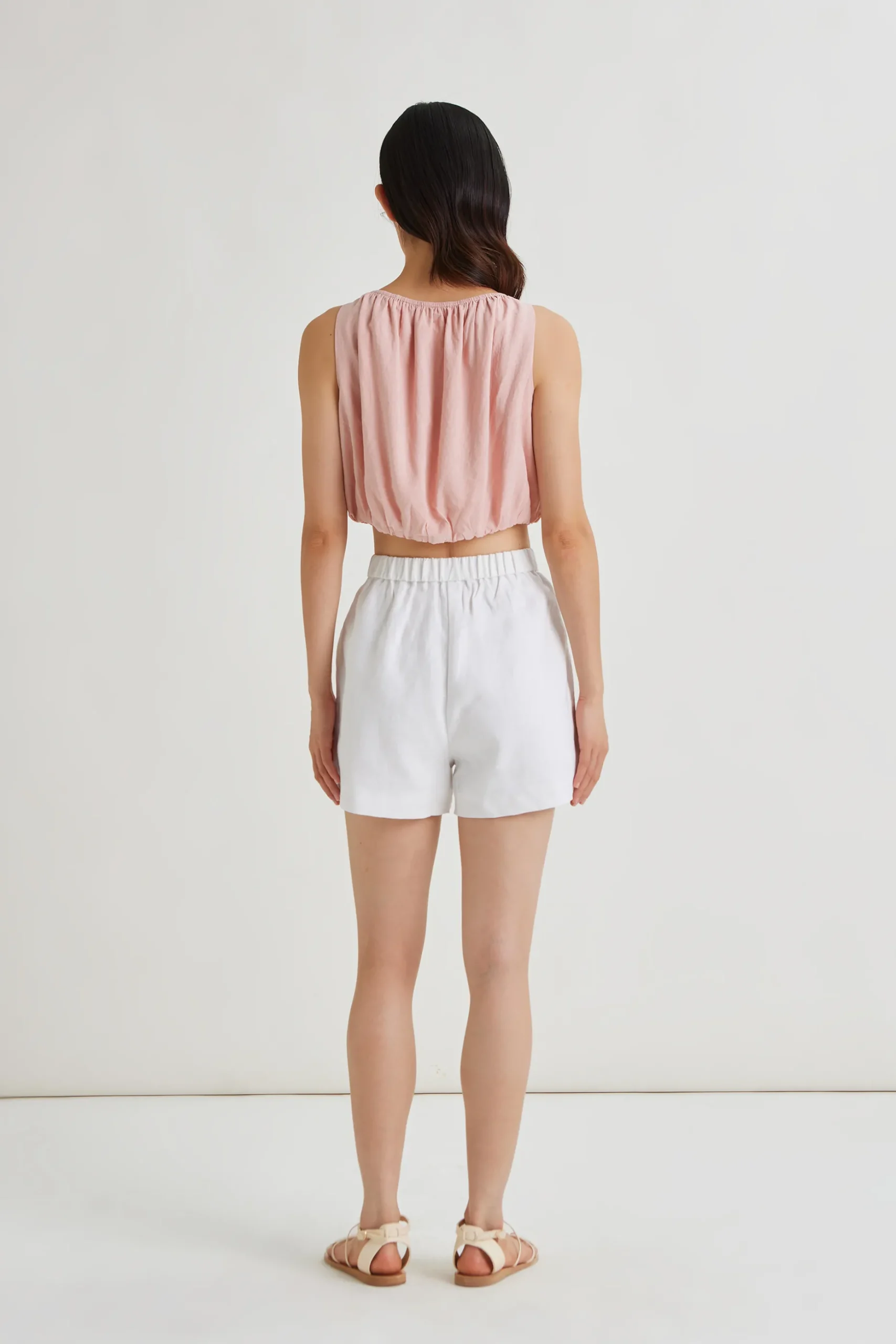 Rayon Bubble Crop Top