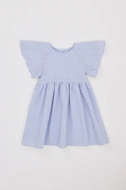 Rayon Flutter Sleeve Dress