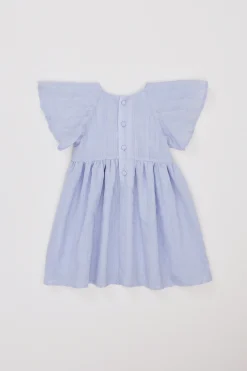 Rayon Flutter Sleeve Dress