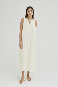 Rayon Gathered Tent Dress