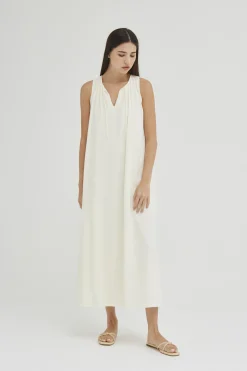 Rayon Gathered Tent Dress