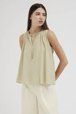 Rayon Gathered Tent Top