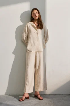 Relaxed Full-Length Linen Pants