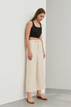Relaxed Full-Length Linen Pants