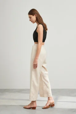 Relaxed Full-Length Linen Pants