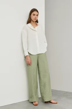 Relaxed Full-Length Linen Pants