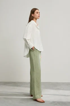 Relaxed Full-Length Linen Pants