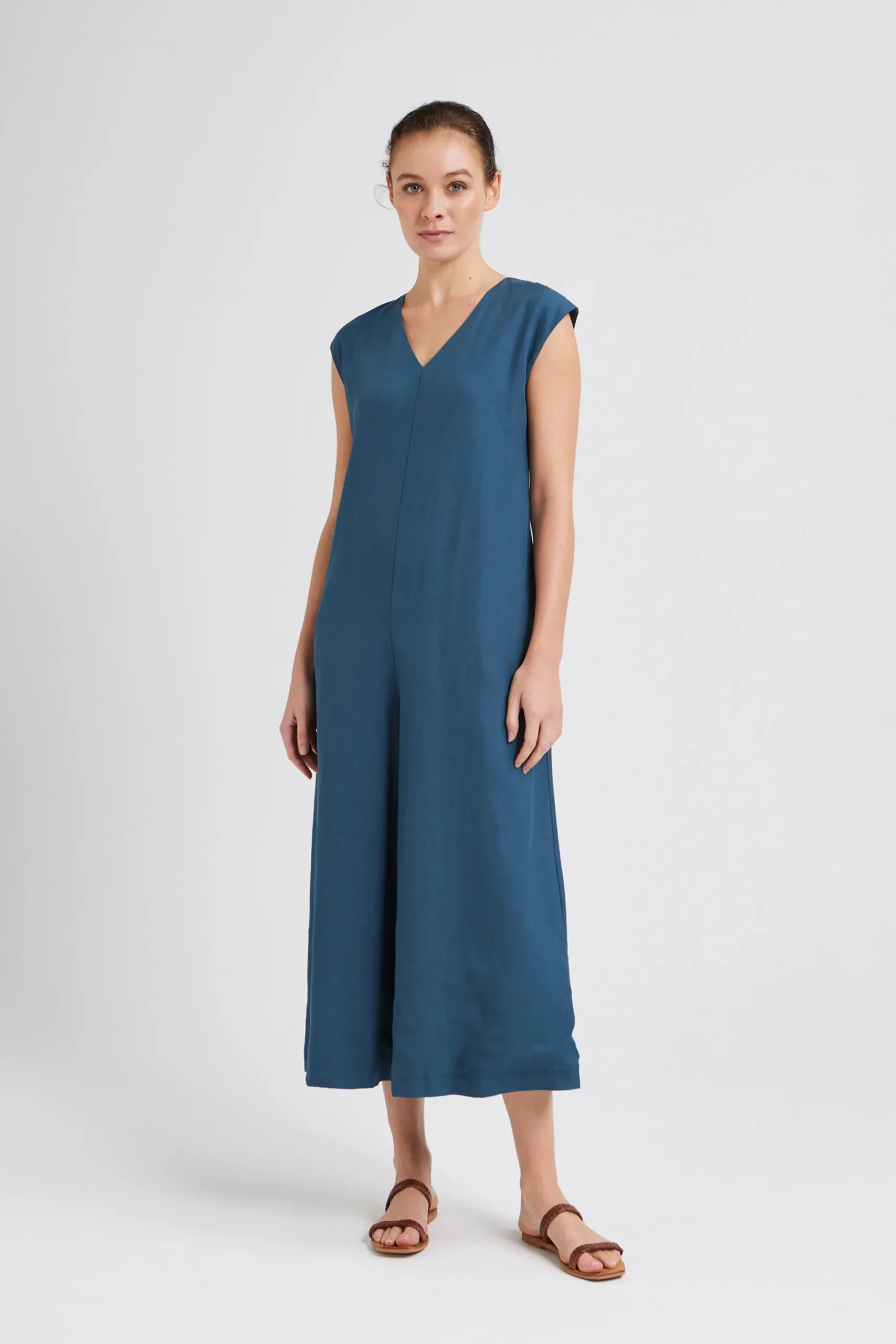 Relaxed V-Neck Jumpsuit