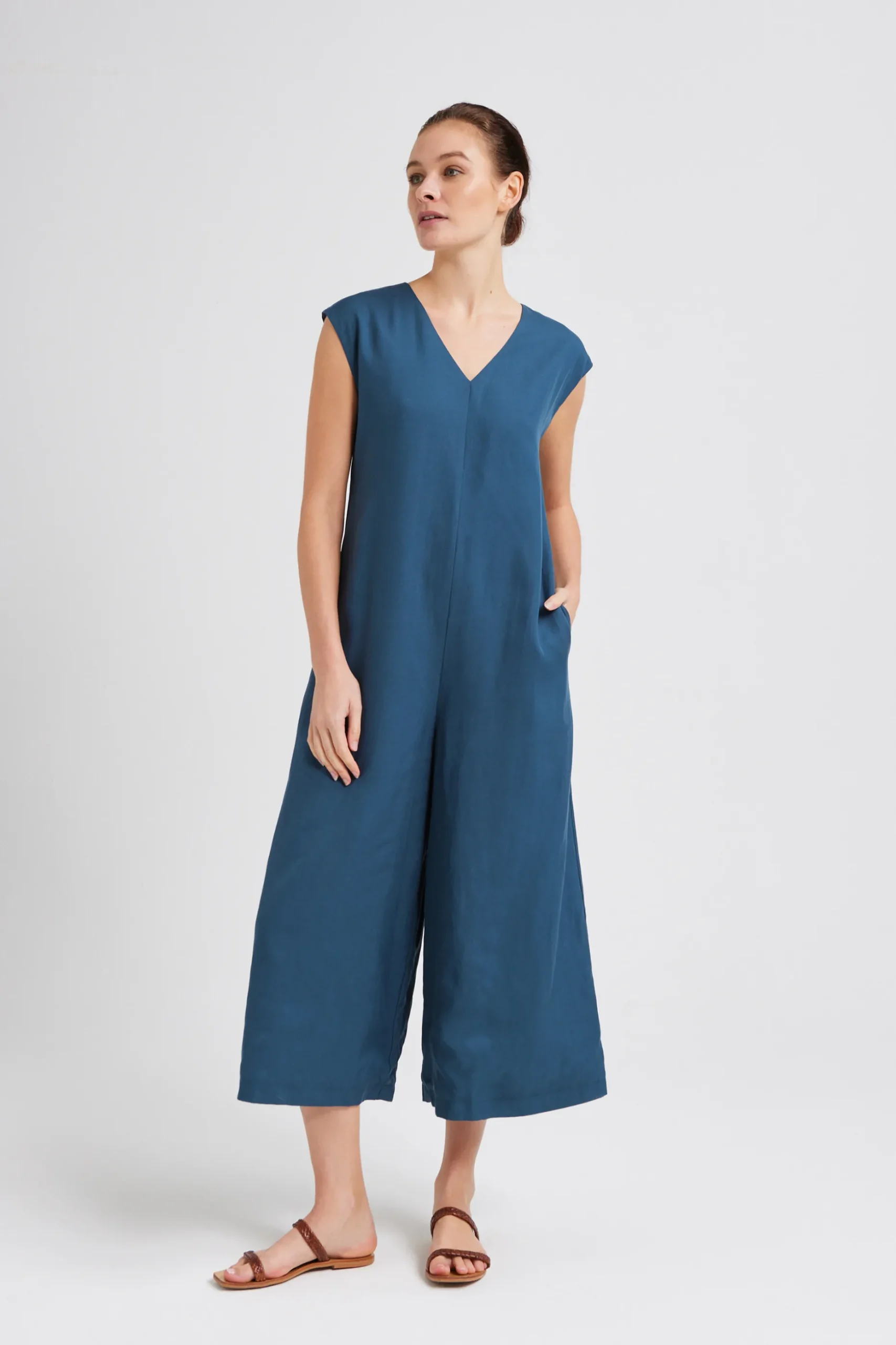 Relaxed V-Neck Jumpsuit