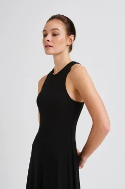 Ribbed Jersey Maxi Dress