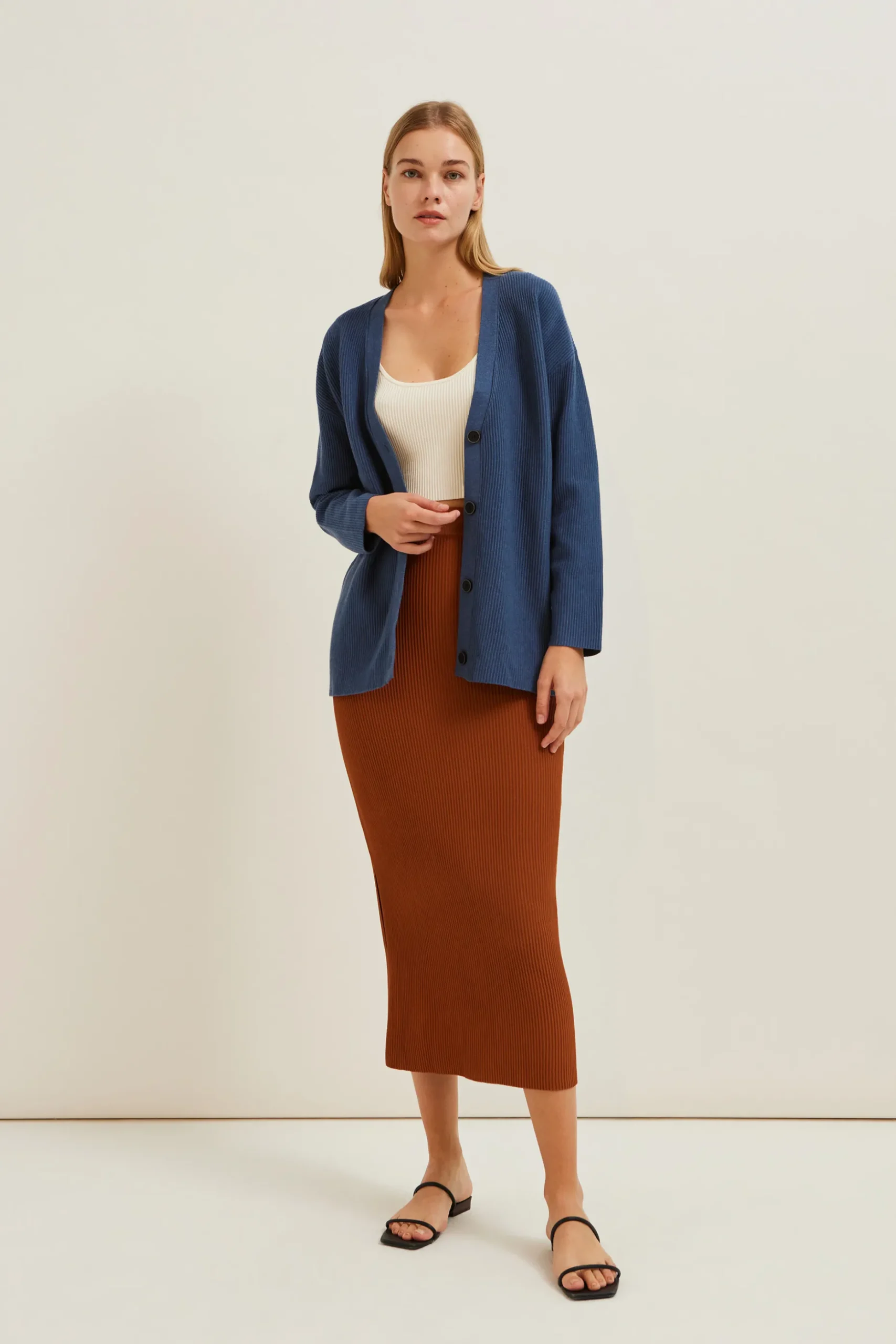 Ribbed Knit Cardigan