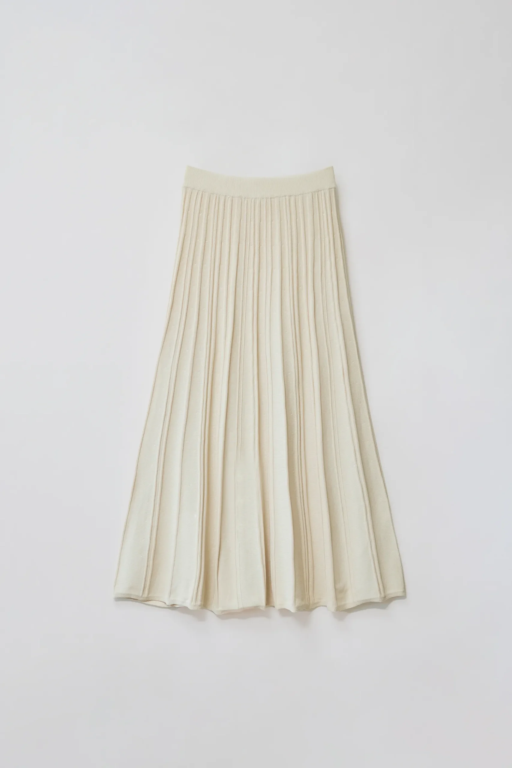 Ribbed Knit Midi Skirt