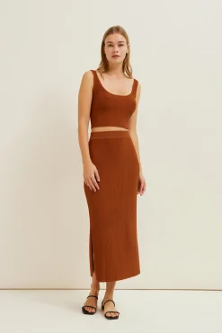 Ribbed Knit Skirt
