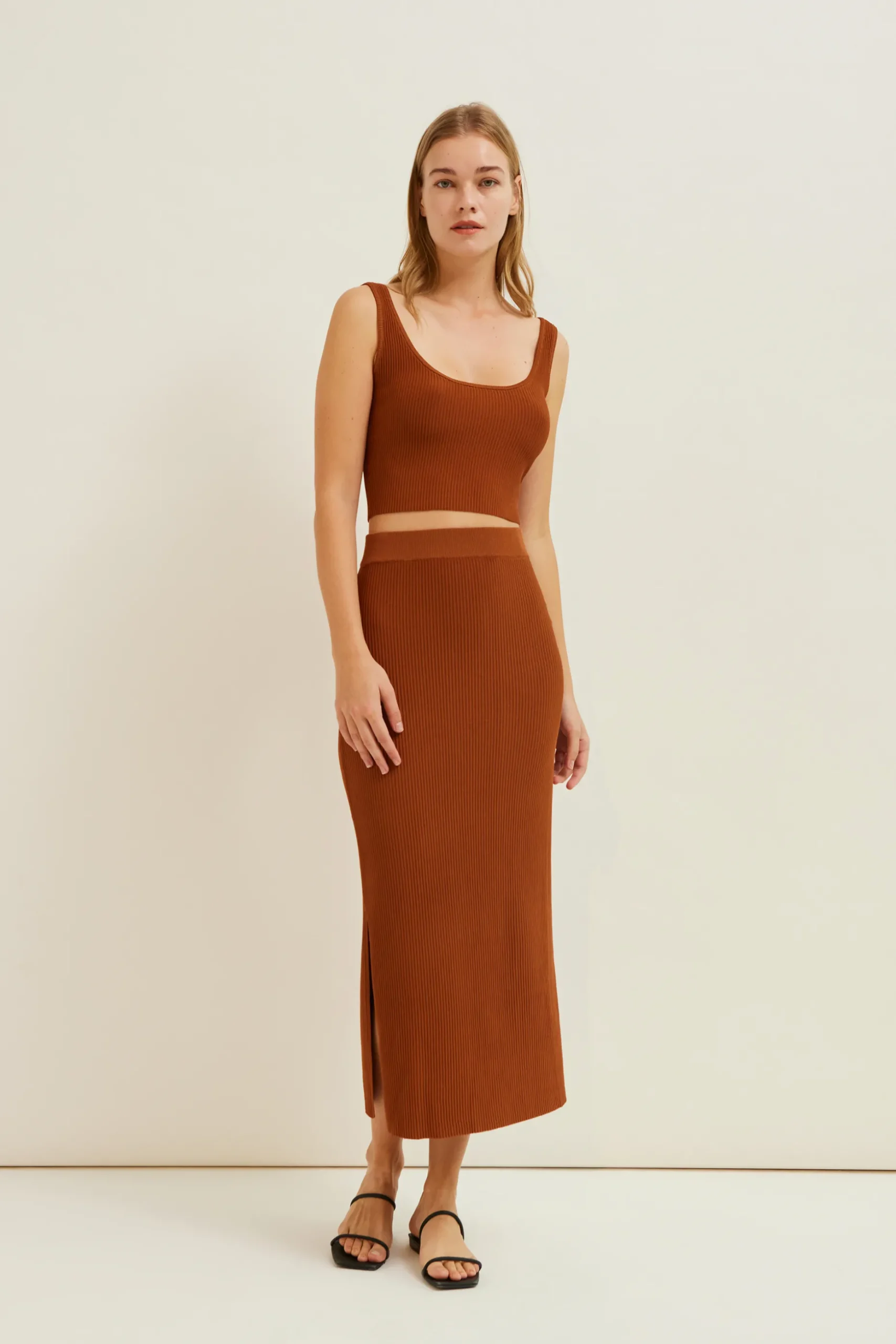 Ribbed Knit Skirt