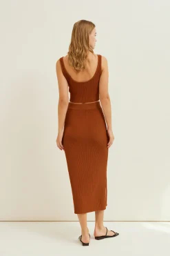 Ribbed Knit Skirt