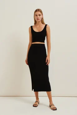 Ribbed Knit Skirt