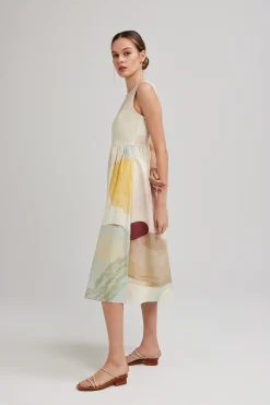 River Cotton V-Back Dress