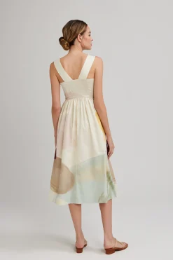 River Cotton V-Back Dress