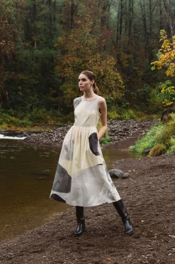 River Cotton V-Back Dress